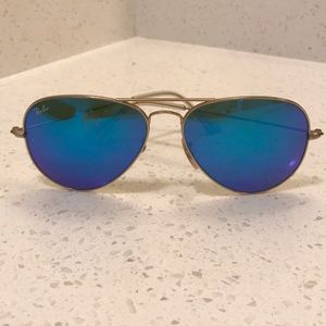 Mirrored Ray Ban Aviator Sunglasses